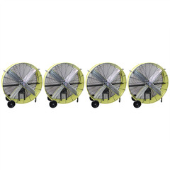 K Tool International 42″ Belt Drive Industrial Drum Fan, Safety Yellow (Pallet