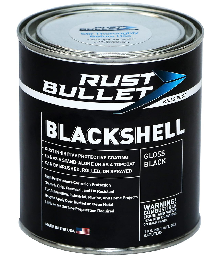 Rust Bullet BlackShell – Black Rust Protection Rust Paint Rust Inhibitor 1-Pint