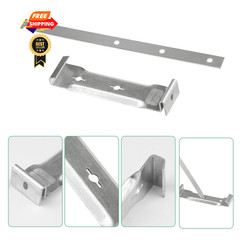 Ypzxola 10 Sets 5″ Aluminum Roof Gutter Hanger with Straps,Aluminum Silver