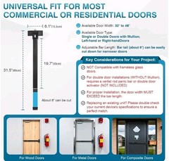 32 Inch Commercial Push bar Panic Exit Device for Emergency Exit Doors 32″ to 48