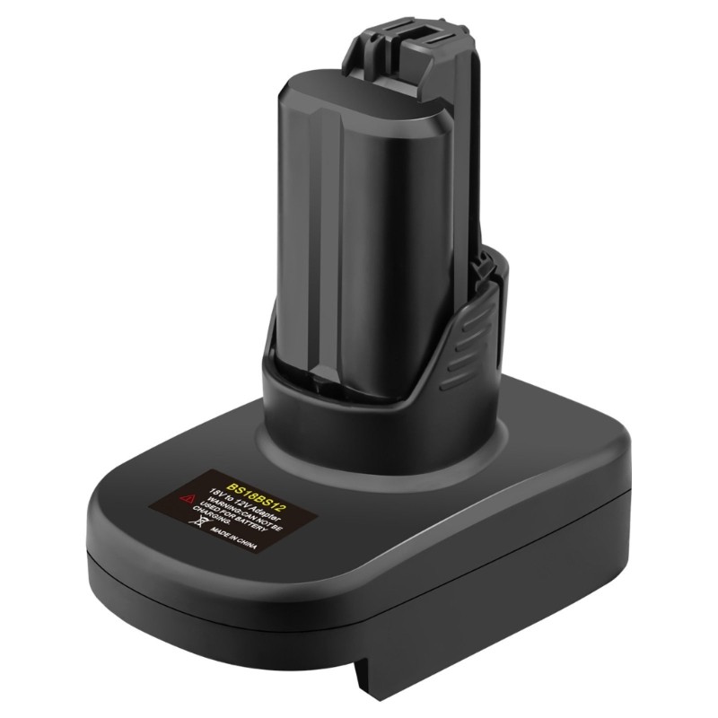 Sturdy 18V To 12V Battery Conversion Adapter For Electric Tool Black Color