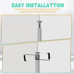 Litoexpe 4 Pack Universal Butterfly Spring Door Closer with Rubber Bumpers Se…
