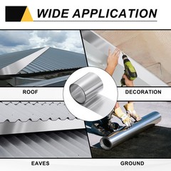 3in x 3.3ft Aluminum Flashing Roll, 0.5mm Metal Roof Panels for House Repair